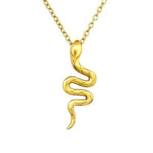 14K Gold Vermeil Snake Necklace